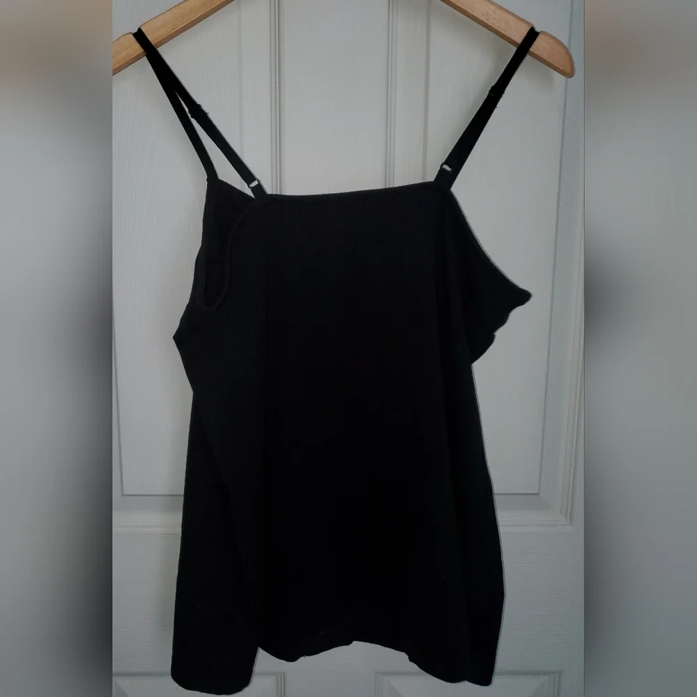 Torrid Foxy Goth Biker Lace Up Cami Women's Size 1 14/16 Blk Corset Tank Top - Picture 2 of 3